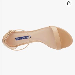 Stuart Weitzman nude patent sandals. worn once. Size 8